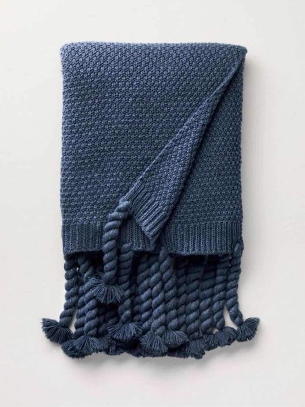 NEW! Knit Throw Blanket Blue - Hearth & Hand with Magnolia, 60”x50”